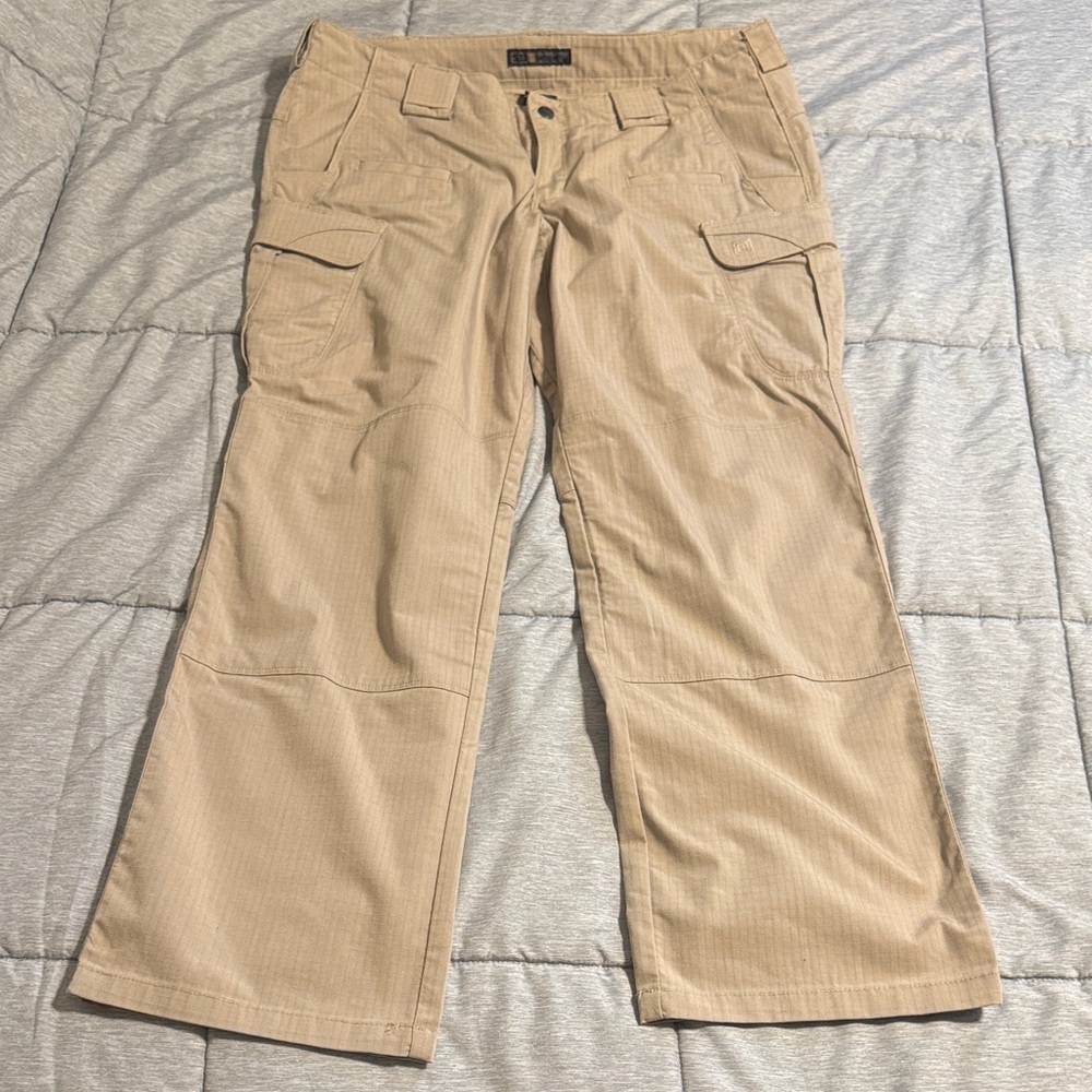5.11 Tactical Tan Cargo Pants Durable Cotton Blend